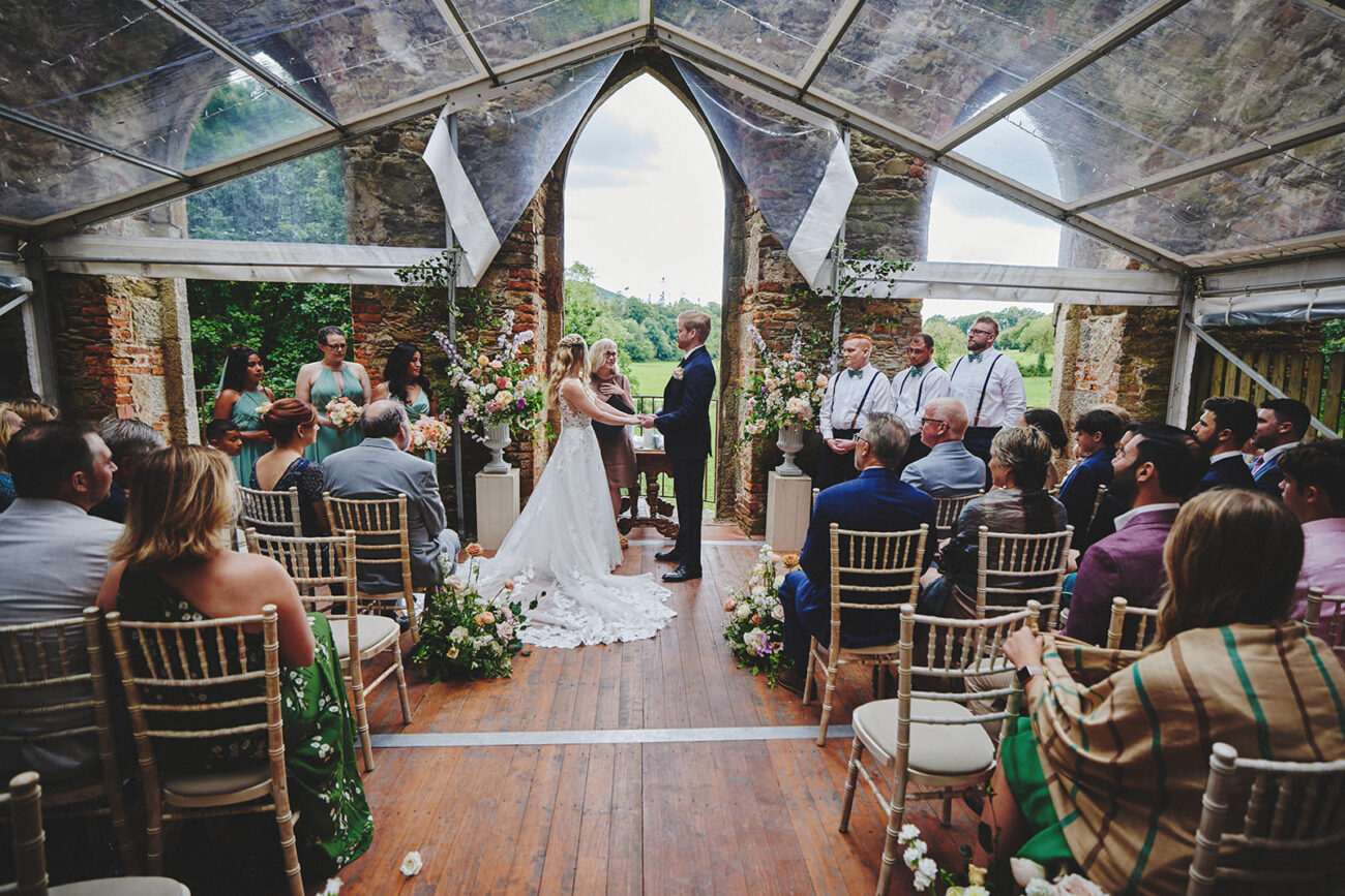 Wilton Castle Fairytale Wedding | Annie & Michael 32 Ceremony Irish castle